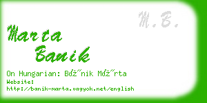 marta banik business card